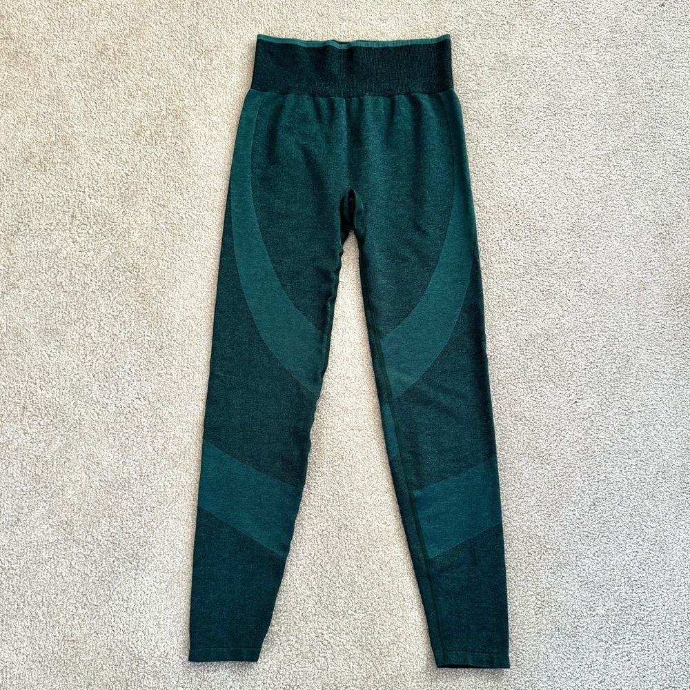 Victoria’s Secret PINK Green Seamless Workout Leggings, Size Small